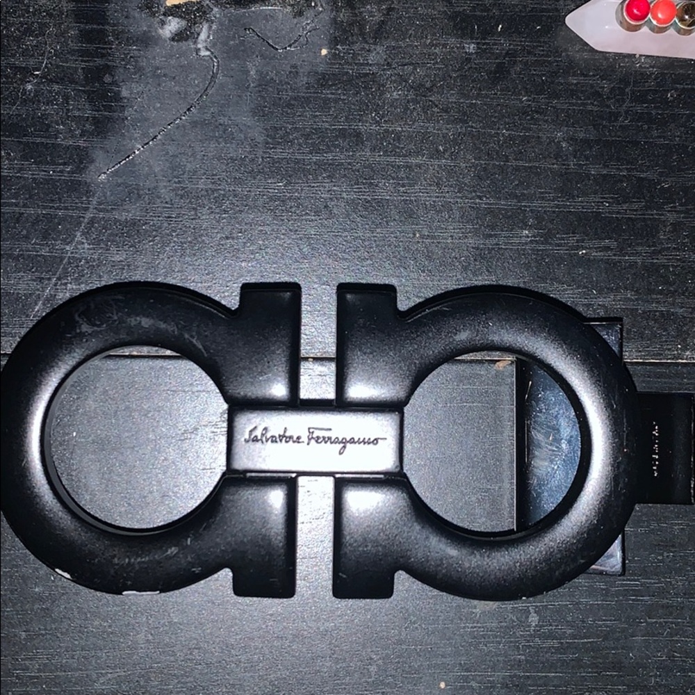Matte Black Salvatore Ferragamo Buckle